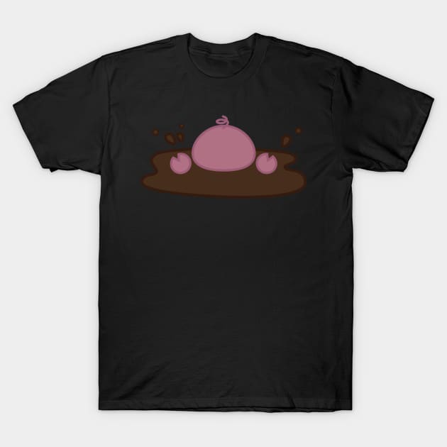 Pleasantly Plump Piggy in Mud T-Shirt by seekingcerulean